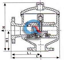 HXF8帶接管阻火吸入閥(結構尺寸圖) HXF8帶接管阻火吸入閥(結構尺寸圖)